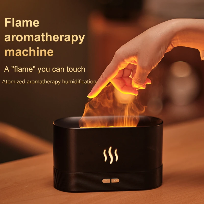 2023 Новое поступление Fog H2o Smart Aroma Water Home Rom Led Tower Mini Usb 500 мл 3D ультразвуковой увлажнитель воздуха с пламенем