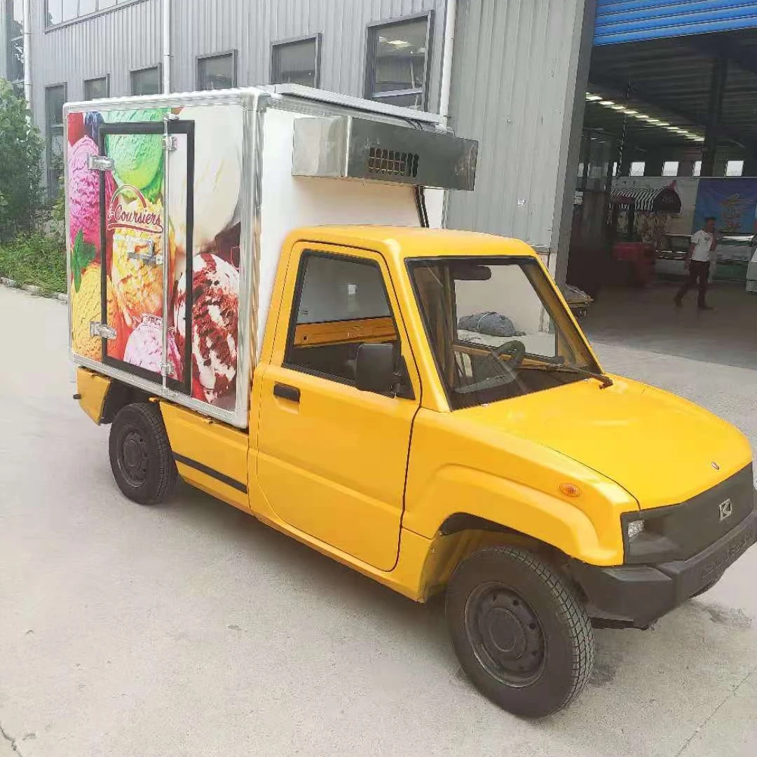 Electric truck with DC Mini Cold Room Refrigerated Box Freezer