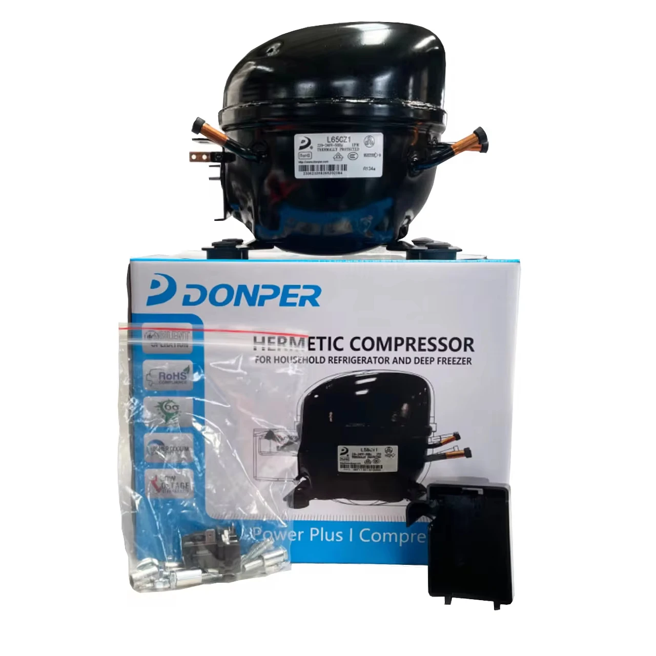 Don-per L65CZ1 R134a 1/5hp Холодильник Морозильник Компрессор индивидуальная картонная упаковка