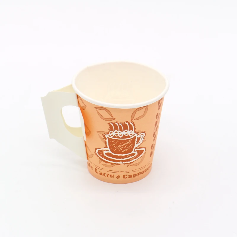
China wholesale disposable paper coffee and tea cups with handle 