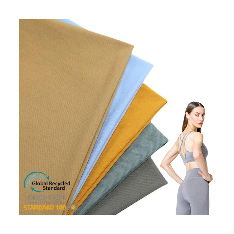 Ice silk strip yoga nylon spandex fabric wicking for sportswear