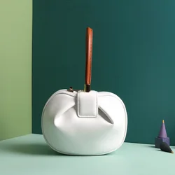 Quality Luxury Genuine Leather Bag Female Niche Design Handbag Sac Retro Dumpling Designer Bag