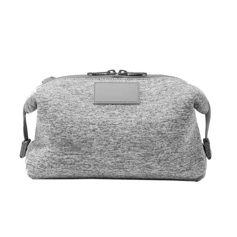 Custom logo neoprene cosmetic bag with detachable  mesh zipper pouch