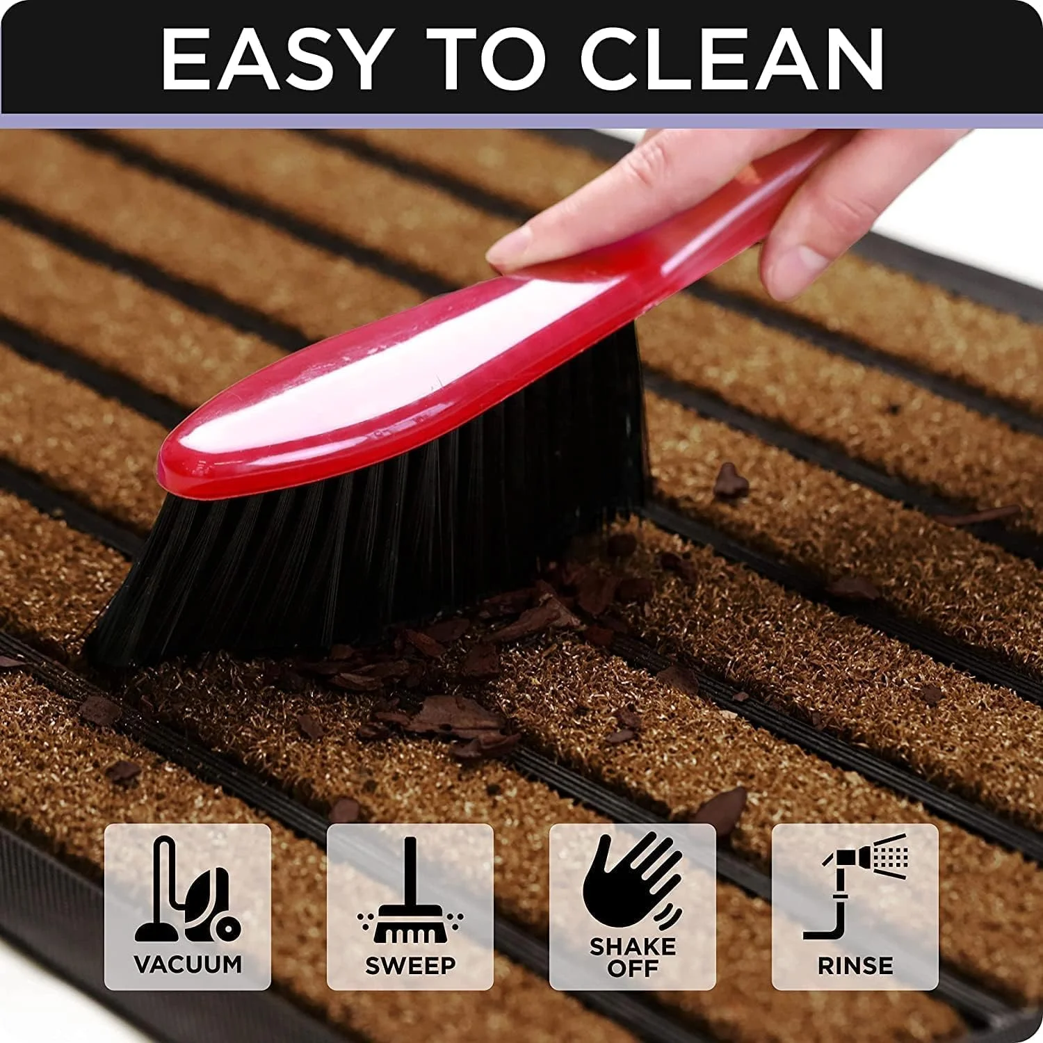 Door Mat Outside Entrance - Extra Durable Rubber Welcome Mat Outdoor - Dirt Tripping Mat Indoor