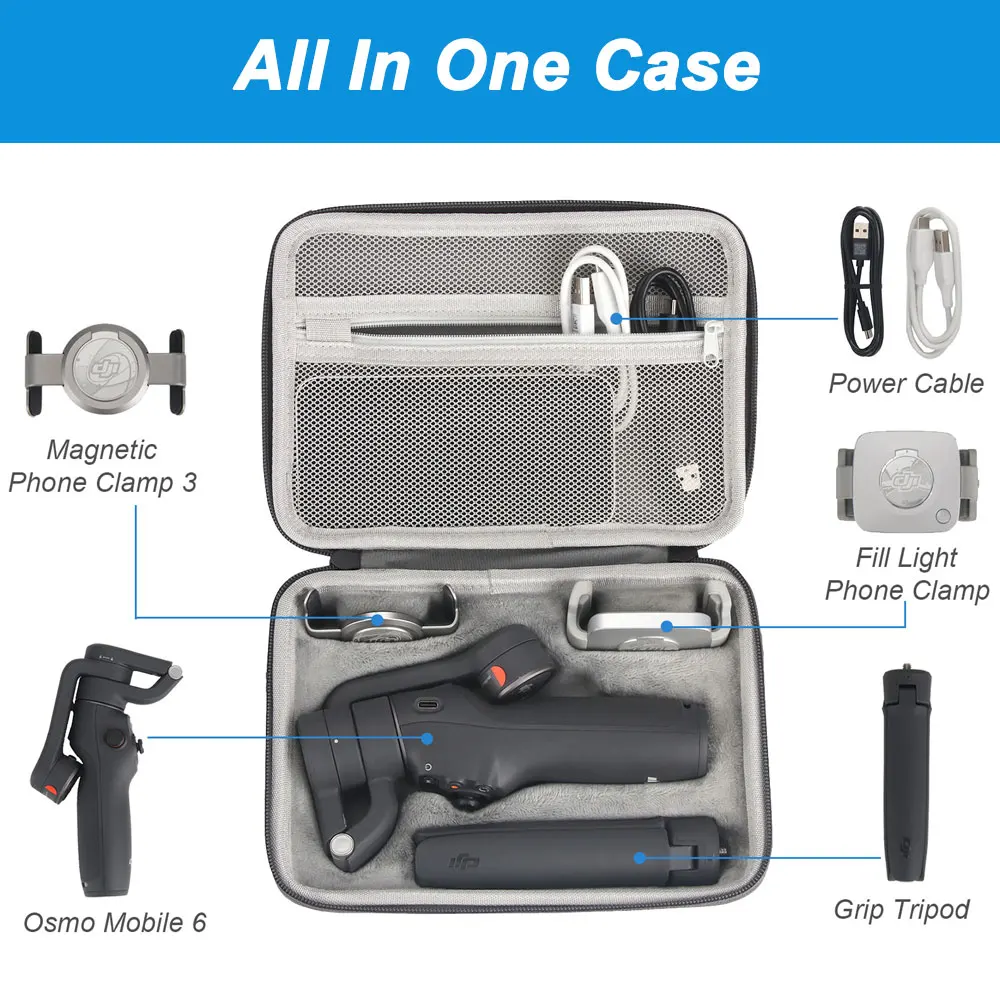 Wholesale Empty Hard Toolkit DJI OM 6 Storage Case Box For Dji Osmo Mobile 6 Tripod