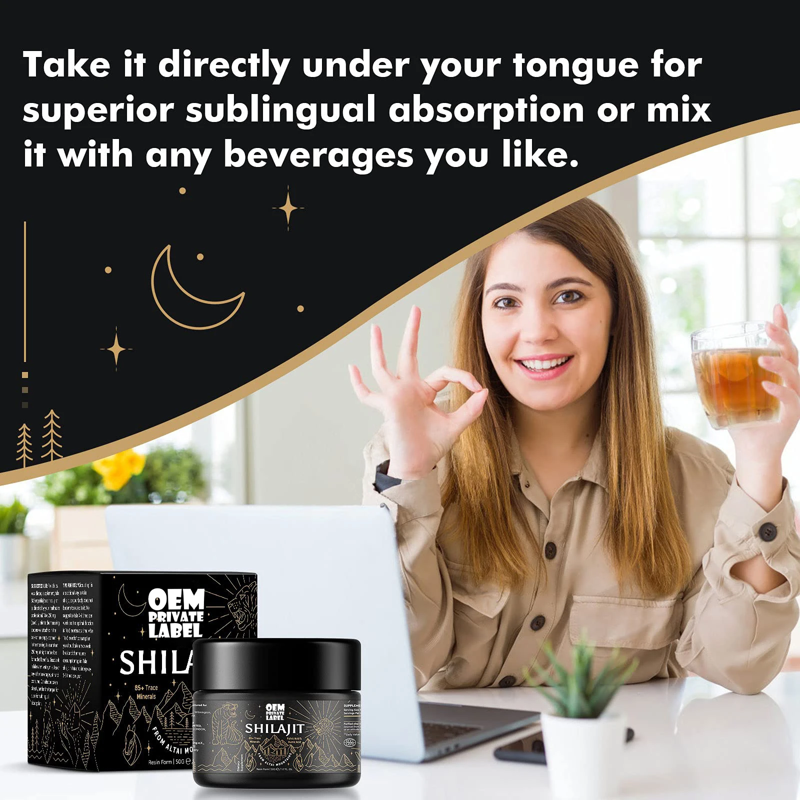 Custom label Himalayan Shilajit Resin Original Shilajit Supplement Gel Support Metabolism & Immune System Shilajit Resin