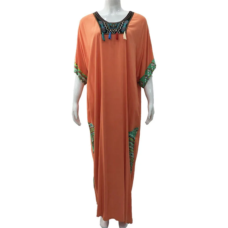 Кружевное платье Ближнего Востока Современная абайя мусульманское свободное Повседневное Eid Mubarak женская мусульманская одежда