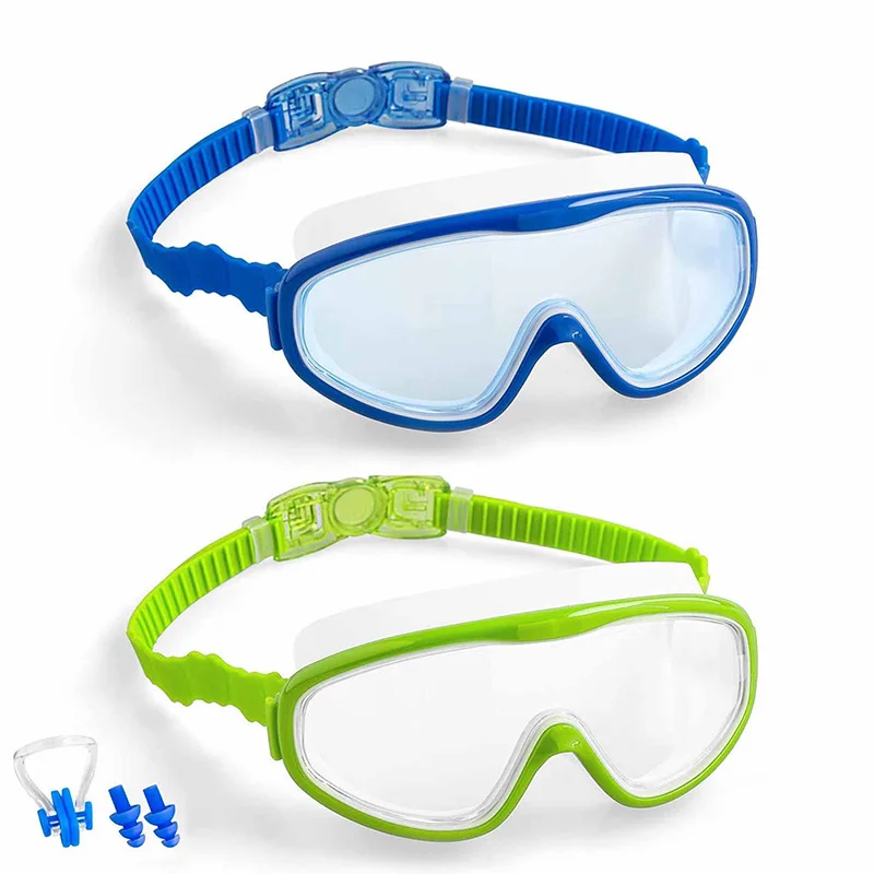 
Amazon Anti Fog Kids Swim Goggles, Wide Vision Swimming Goggles for Children from 4 to 15 Years Old, Swim Glasses 