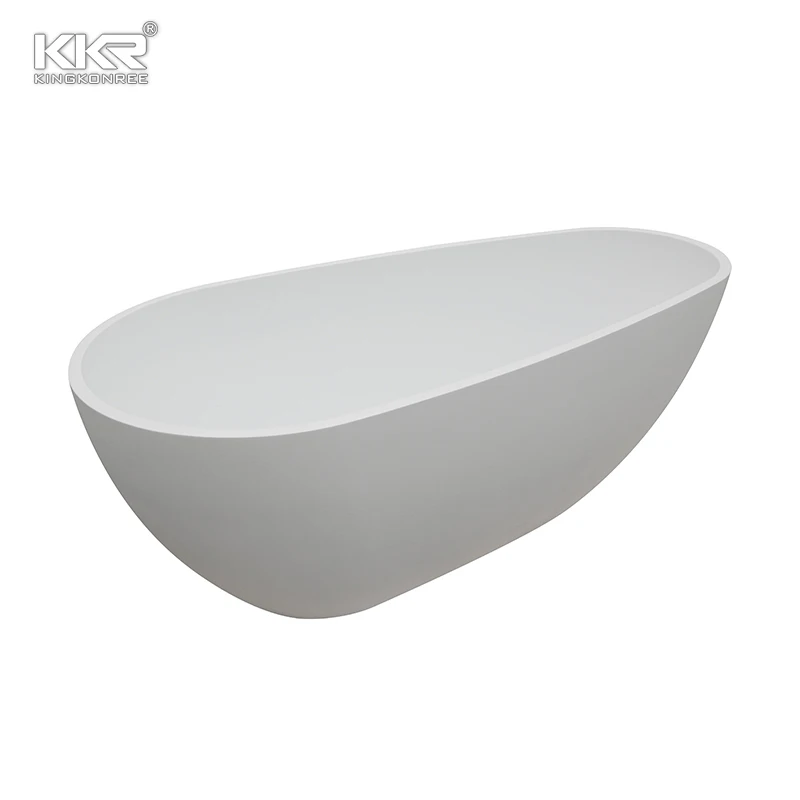 10 yrs after sales service Oval shaped modern design standalone solid surface bathtub acrylic resin stone freestanding bath tub