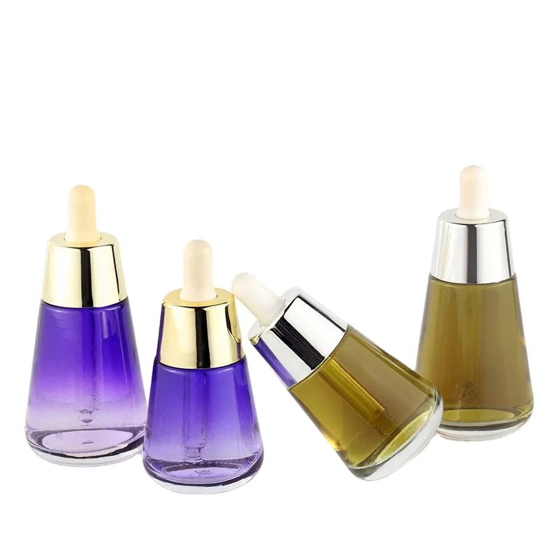 High Quality And Low Price Gold Supplier Conical Serum Dropper Glass Bottle