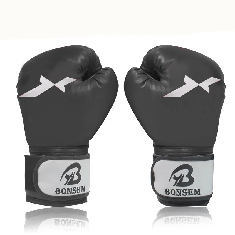 High Quality Leather Men Women Training Pro Punching Heavy Bag Mitts MMA Muay Thai Sparring Kickboxing Gloves
