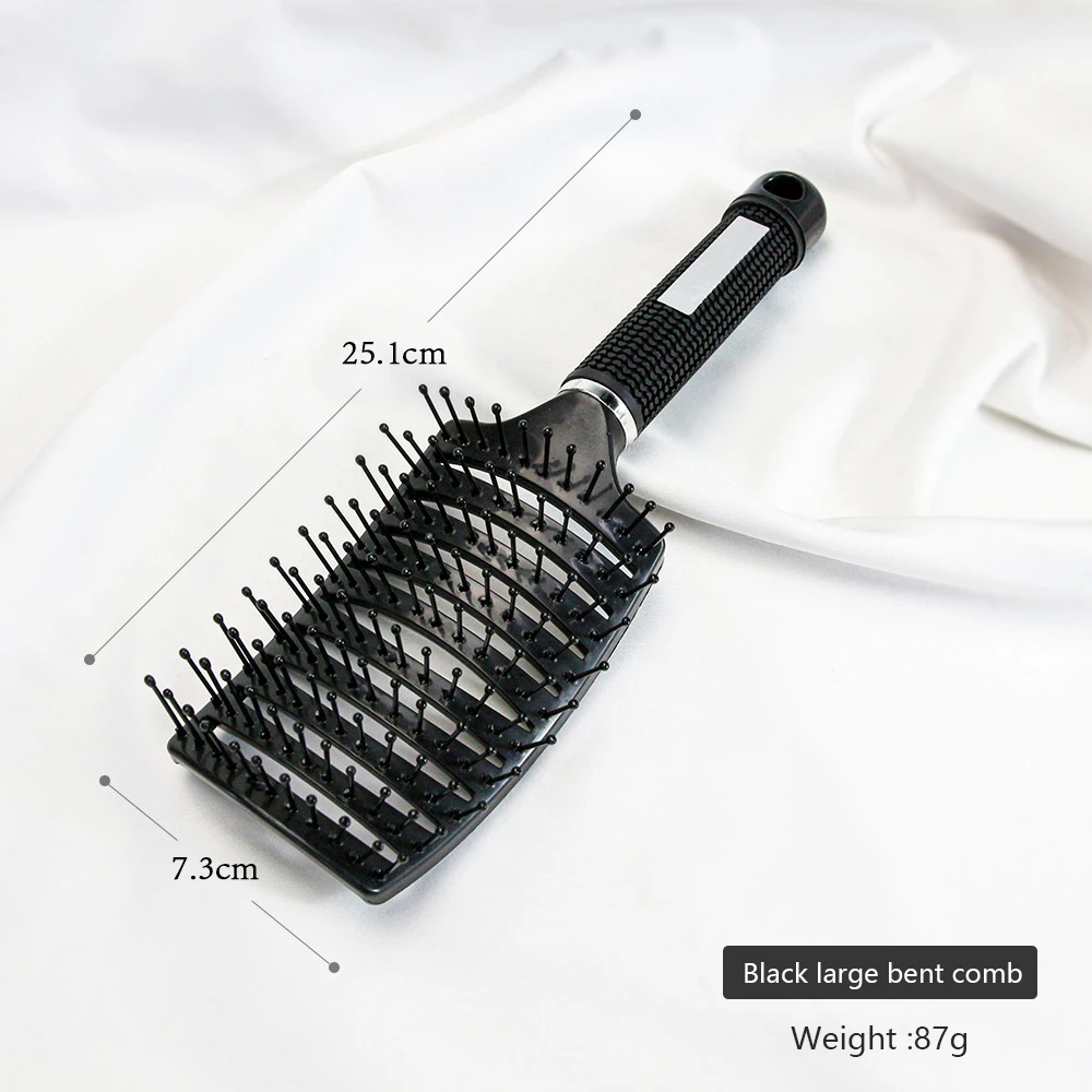 Professional Hairdressing Styling Tools Anti-static Massage Hairbrush Curved Vent Detangling Hair Brush for Fast Blow Drying