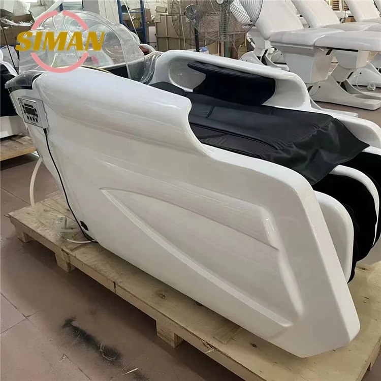 Siman luxury electric shampoo bed healthy full body air bag massage hair washing chair with water circulation and steamer