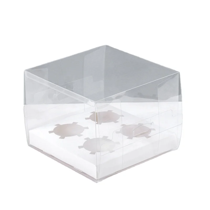
wholesales manufacturer pvc/PP/PET clear plastic cupcake boxes packaging 
