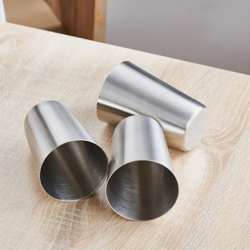 Stainless Steel Cups 12.28oz/350ml Camping  Stackable Metal Drinking Glasses BPA Free  Stackable  Durable
