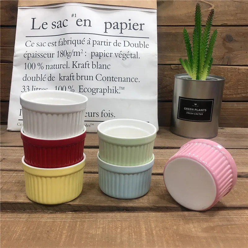 Красочная керамическая миска для десерта пудинга ramekin выпечки Лидер продаж на