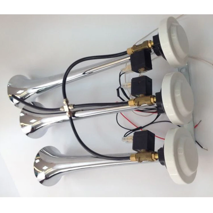 12v Or 24v Three Pipes Electric Air Horn With Solenoid
