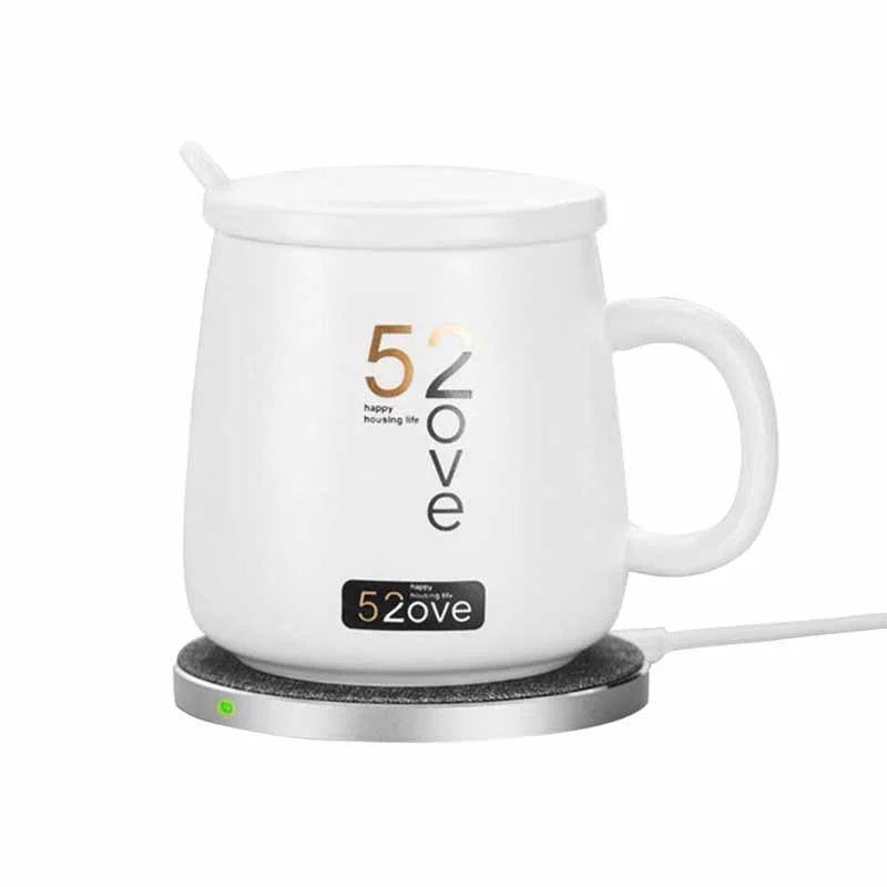 
Temperature control smart heated wireless charger coffee mug warmer electric thermal cup 