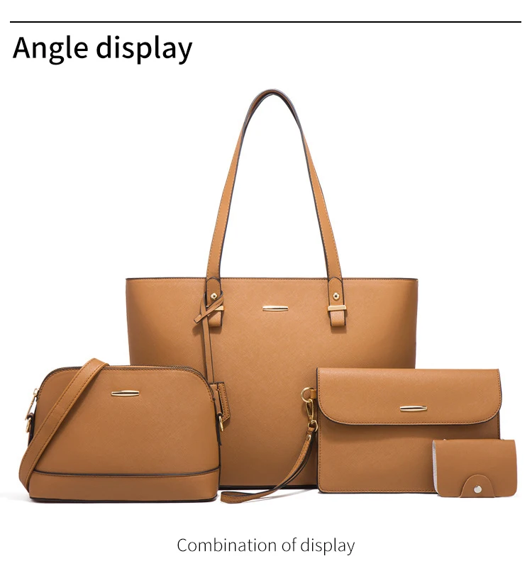 American Style Hollow Out Excess Paris Handbag New Arrival 2024 Elegant Handbags For Women Leather 4pcs Tote Bag Set