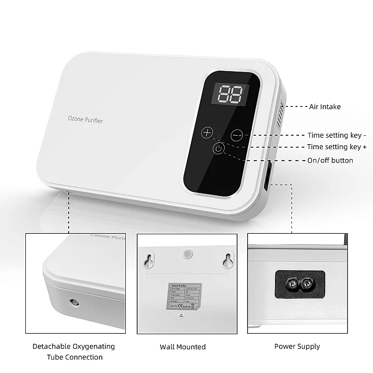 Household Ozone Generator for Air Water Effective in Removing Pesticide Residues Killing Bacteria for Vegetable Washers
