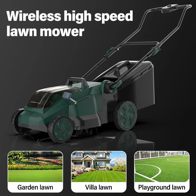 Hailian 40v Lithium Ion Battery Powered Push Lawn Mower Garden Lawn Mower
