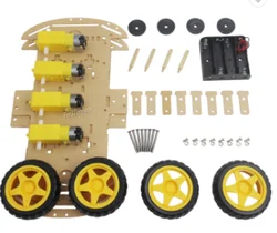 School Project Educational Smart Robot 4wd Car Chassis DIY Kits With 4AA Battery Holder