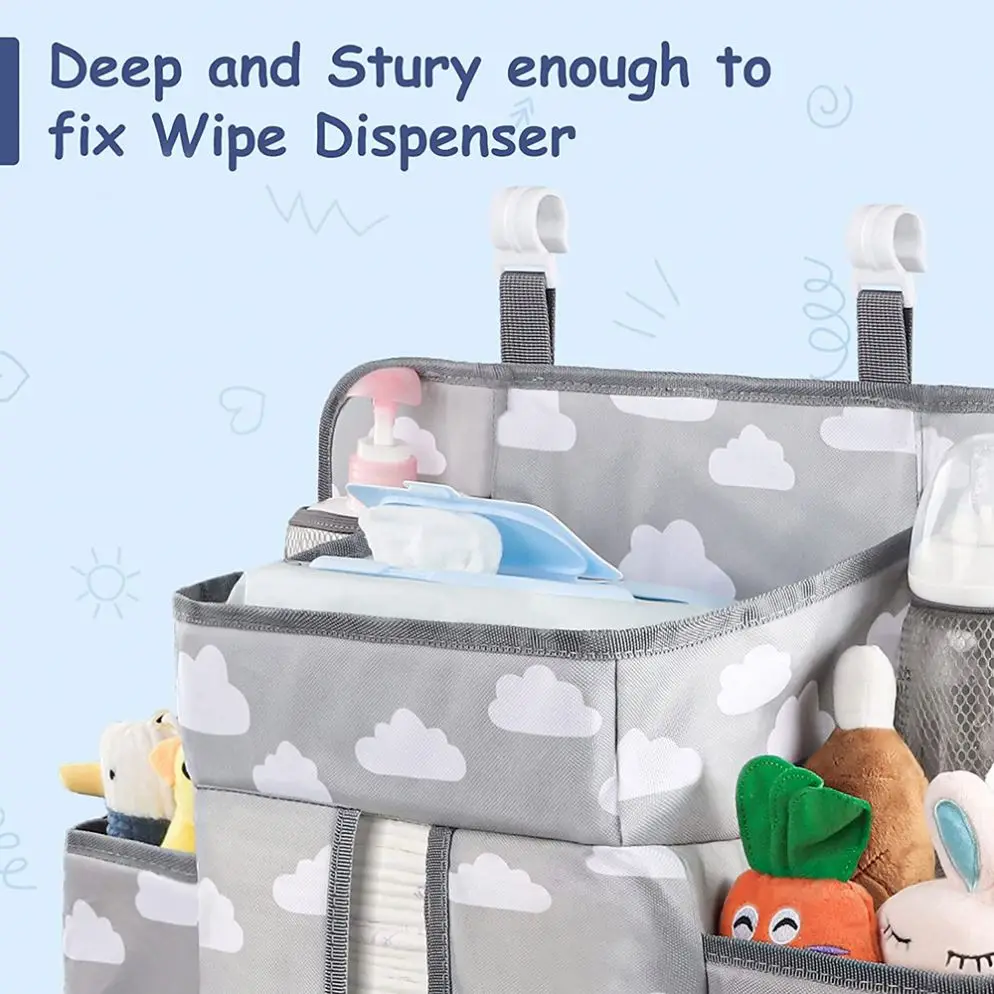 Factory Custom Cheap Reasonable Price Hanging Diaper Caddy Organizer Fabric Storage Boxes & Bins Multifunction Organization 1kg