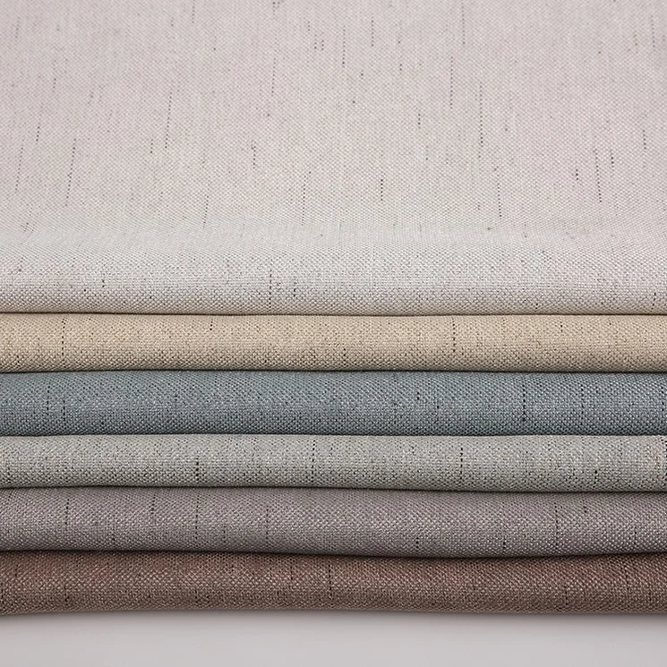 Yongshun free samples cheap price china heavy linen look curtain fabric