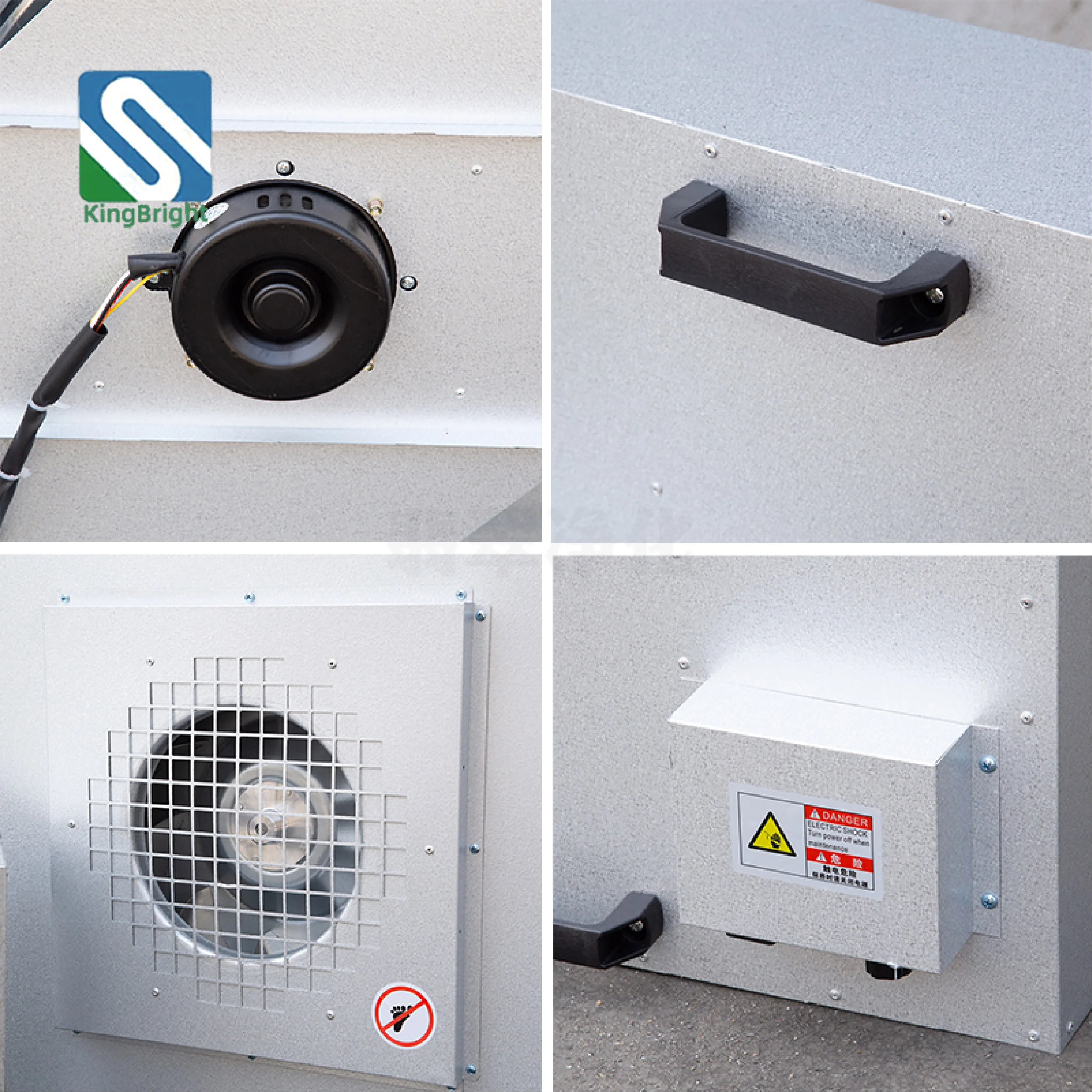 1000-level FFU aluminum impeller high-efficiency air purifier workshop purification FFU comes with safety protection net filter