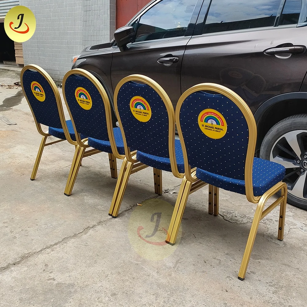 manufacturer cheap steel banquet hall padded interlocking Banquet church chairs