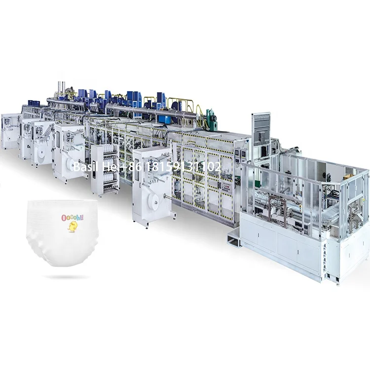 DNW New Design Full Servo Automatic Baby Pull Up Pants Diapers  Making Production Machine Line Equipment