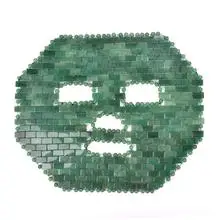 Natural Jade Face Veil High Quality Green Aventurine Jade Face Mask Skin Care Beauty Gift
