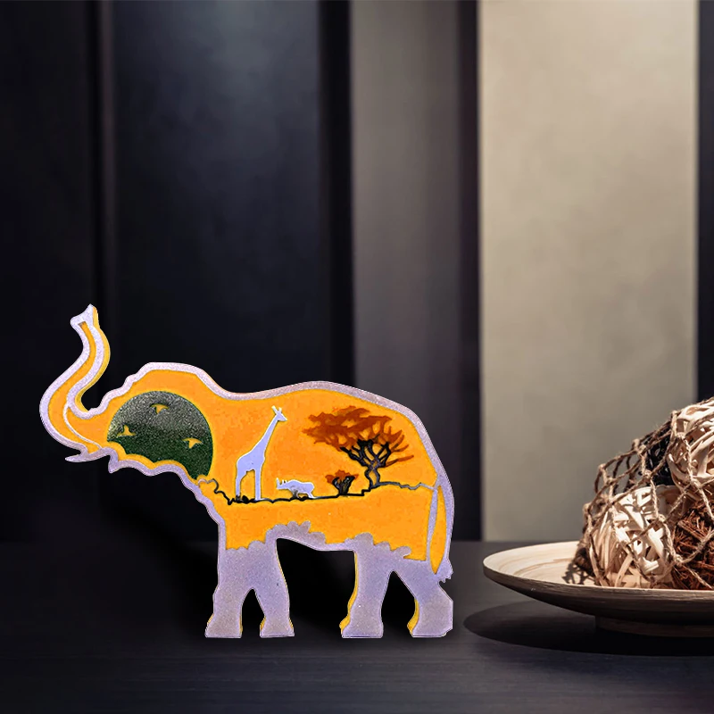 5879 Animal collection Elk brown bear horse forest Wolf elephant ornaments silicone mold home decoration resin mold