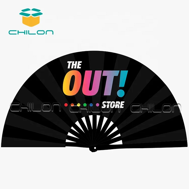 13 Inch Festival Rave Clack Large Hand Fan for Event Party