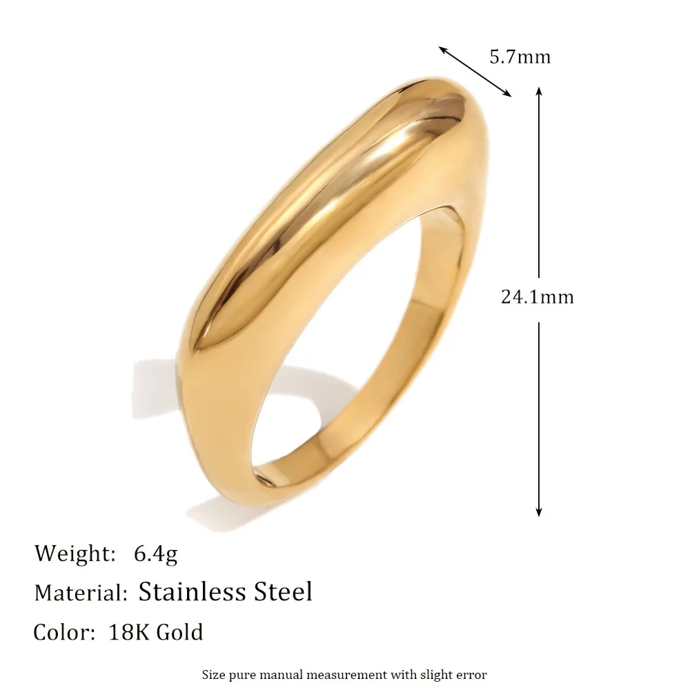 Ladies Classic Waterproof Sweatproof Stainless Steel Rings For Women