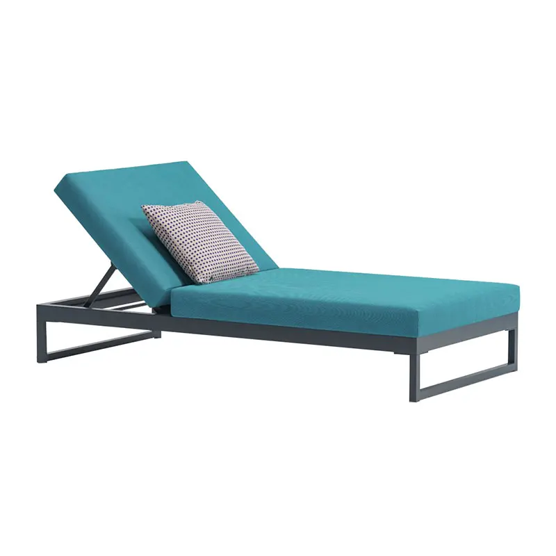 Adjustable Sun Lounger Aluminium Swimming Pool Lounge Chair Outdoor Sunbed