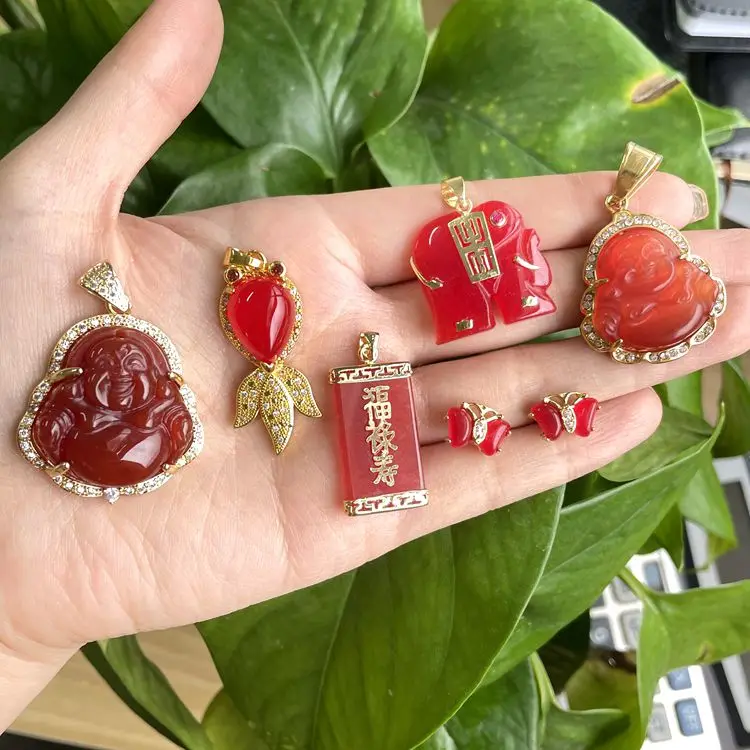 2024 overseas summer gifts natural stone dropshipping products trends chinese fengshui lucky jade pendant necklace for woman