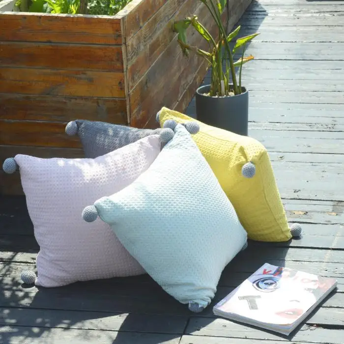  Наволочка из хлопка и бамбука премиум-класса с вафельным плетением наволочка Мягкая