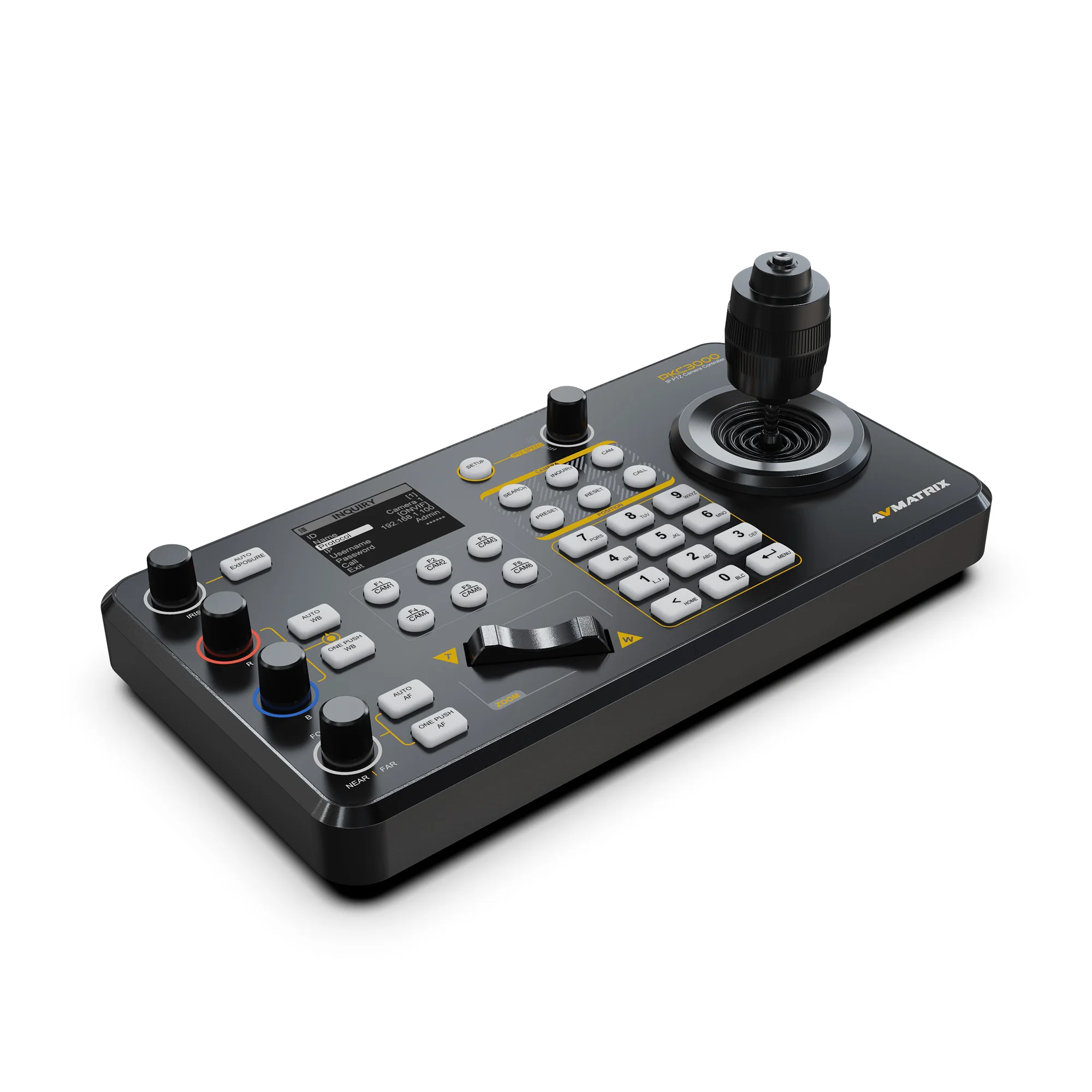 PKC3000 Professional IP & Serial PTZ Camera Joystick Controller