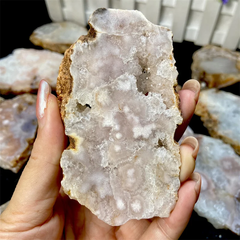 Factory Price Fengshui Natural Crystal High Quality Pink Amethyst Slice for Emitted Energy