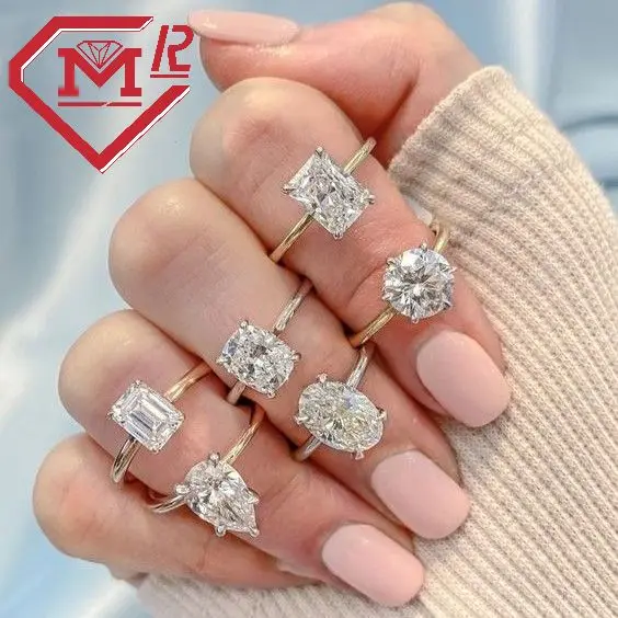 Custom Lab Diamond Wedding Band 925 Silver 2mm 3mm 4mm Eternity Lab Grown Diamond Ring