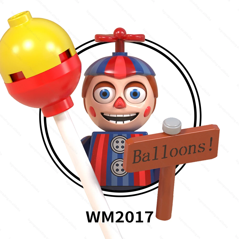 WM6097 Скелет Роберт Фредди мини блоки серии ужасов Полуночный медведь строительные Кубики Игрушки для детей мальчиков и