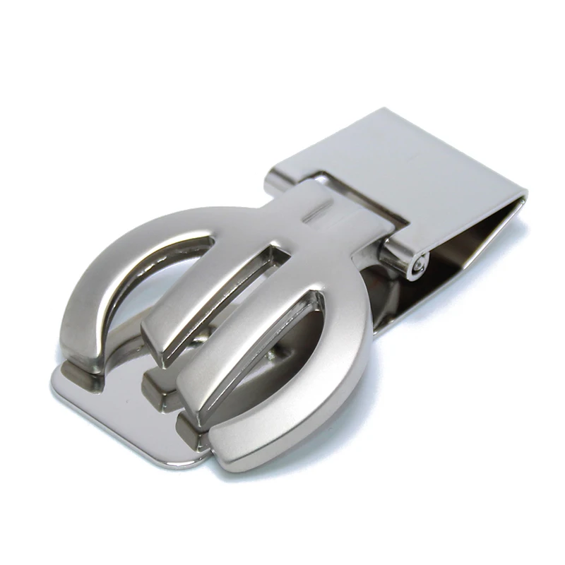 
Foldable New Euro Symbol Fashion Stainless Steel Clips Paper Wallet Business Bank Gifts Zinc Alloy Cash Clip Metal Money Clip 
