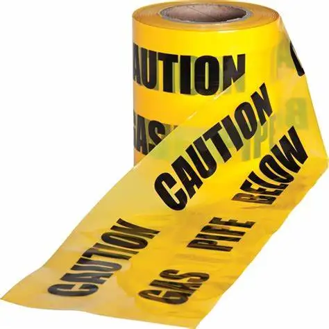 Yellow Roadway Safety PE Barricade Caution Warning Tape non-adhesive
