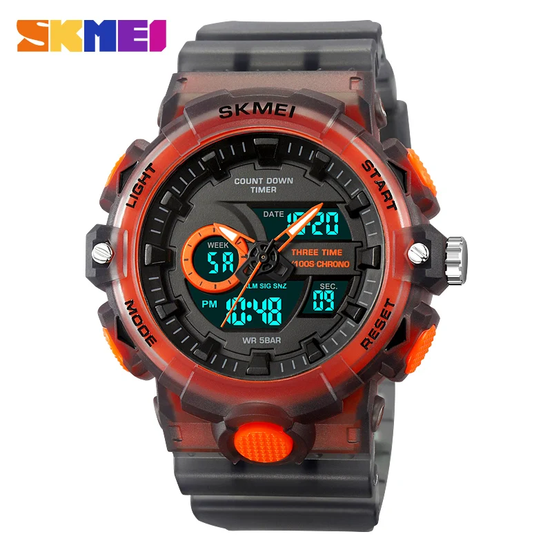 skmei 2225  waterproof men colorful outdoor digital analog sport watch outdoor