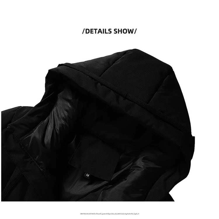 2023 Hot Selling Warm Fashion Style Custom Design Hooded Quilted Nylon  Winter Jackets for Men