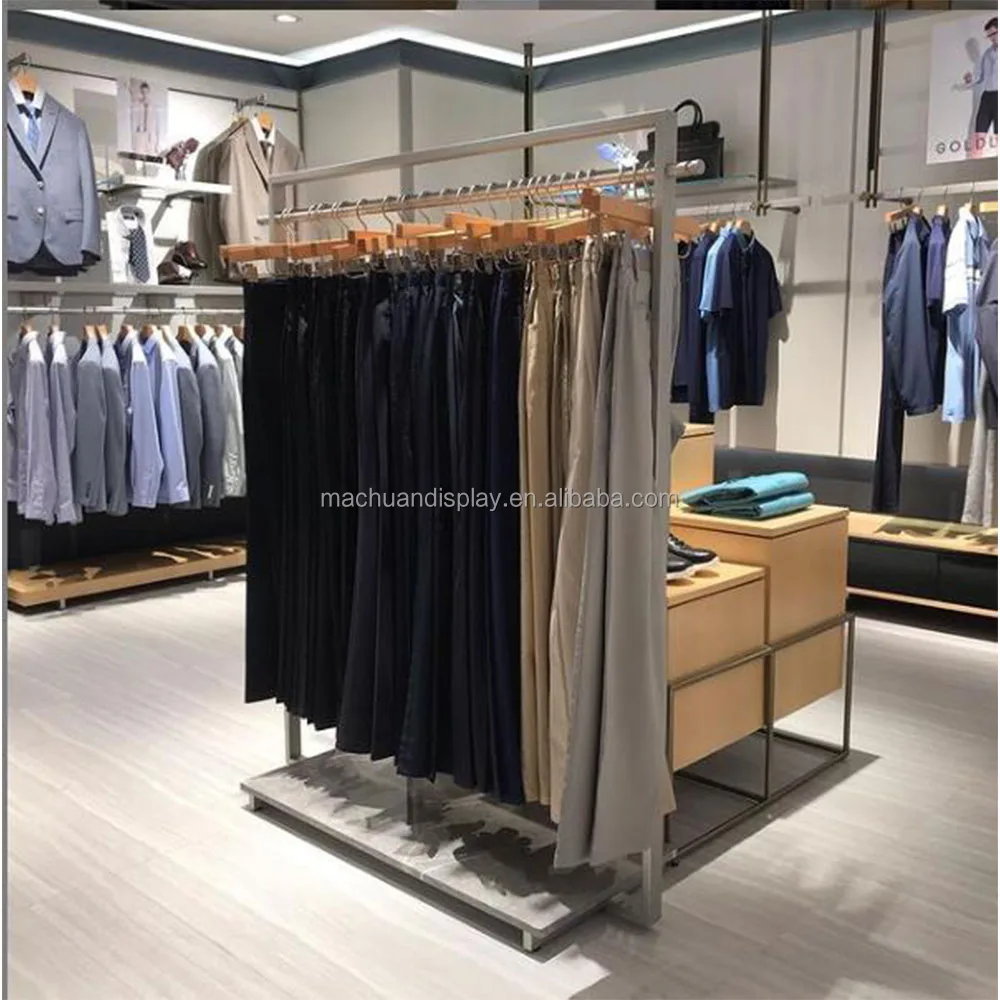 Creative Design Retail Shop Metal Display Rack Clothing Rack Display For Garment