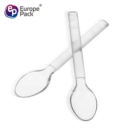 Набор многоразовых столовых приборов из твердого пластика, ложки для еды, посуда для продажи