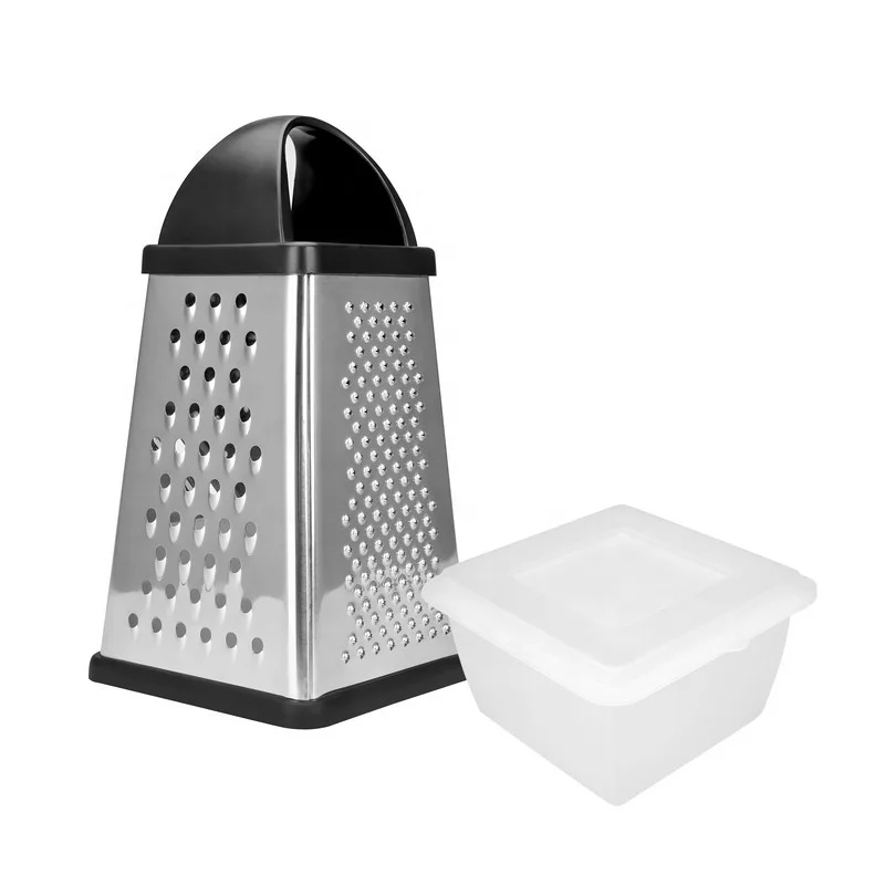 Stainless Steel Garlic Ginger & Nutmeg Graters Set of 4 Cheese Graters for Grated Parmesan Soft & Hard Cheeses