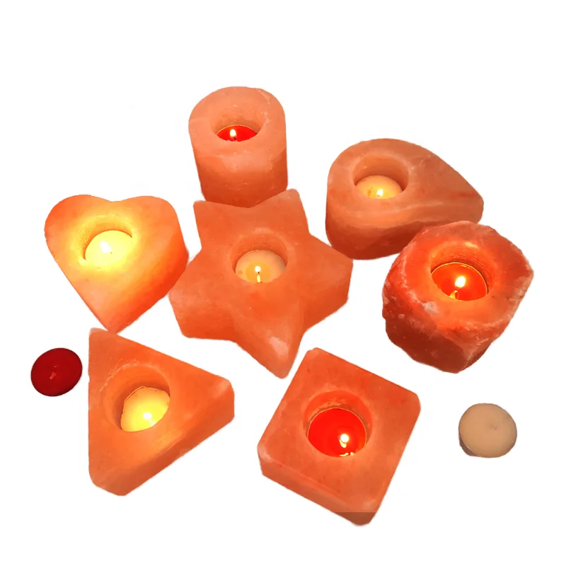 Подсвечники из натурального гималайского солевого подсвечника различной формы ручной работы свадебный подарок для украшения дома или сувенир